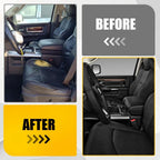 Leather Seat Cover for Dodge Ram 1500 Laramie (2013–2018) - Black