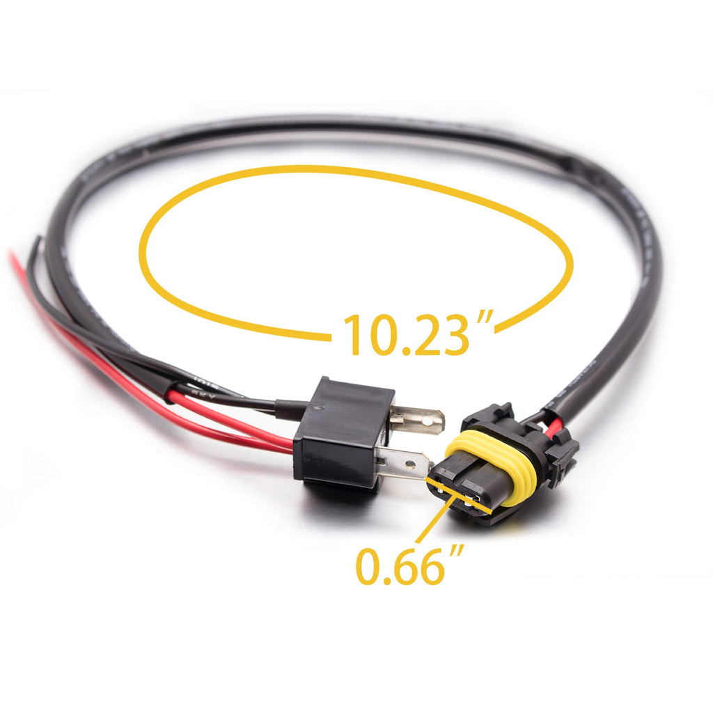 9006 to H4 Headlight Retrofit Adapter Wires for Conversion (2010-2020)
