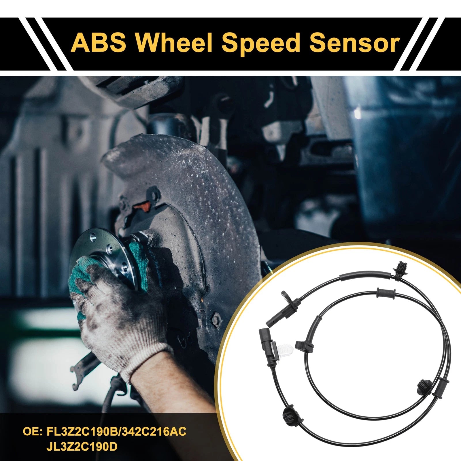 ABS Wheel Speed Sensor No.FL3Z2C190B/342C216AC for Ford F-150 (2015–2020) Rear Left
