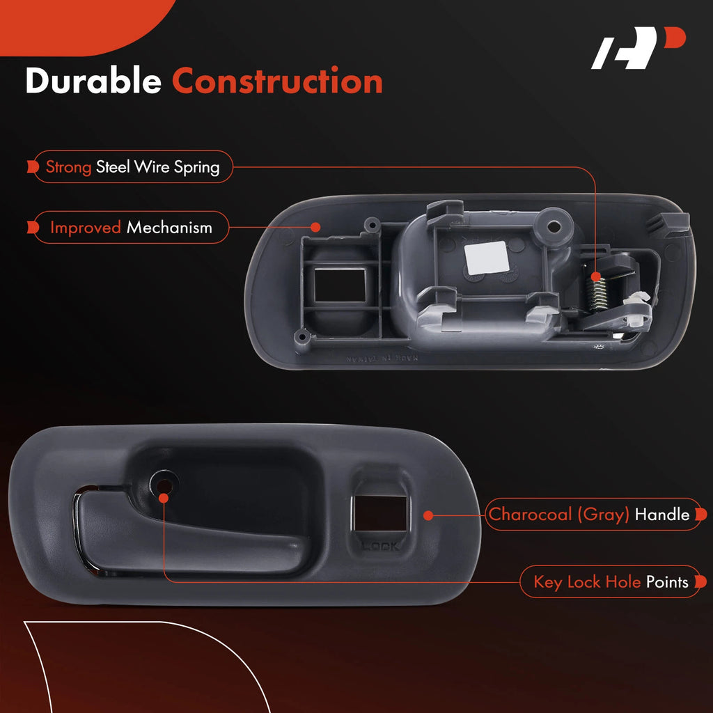 Front Left Interior Door Handle for Honda Civic (1996-2000) Charcoal