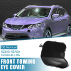 Front Bumper Tow Hook Cover 622A0-4CL0A for Nissan Rogue (2014–2016) Black