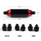 Inline Fuel Filter for Turbo Applications (6AN, 8AN, 10AN)