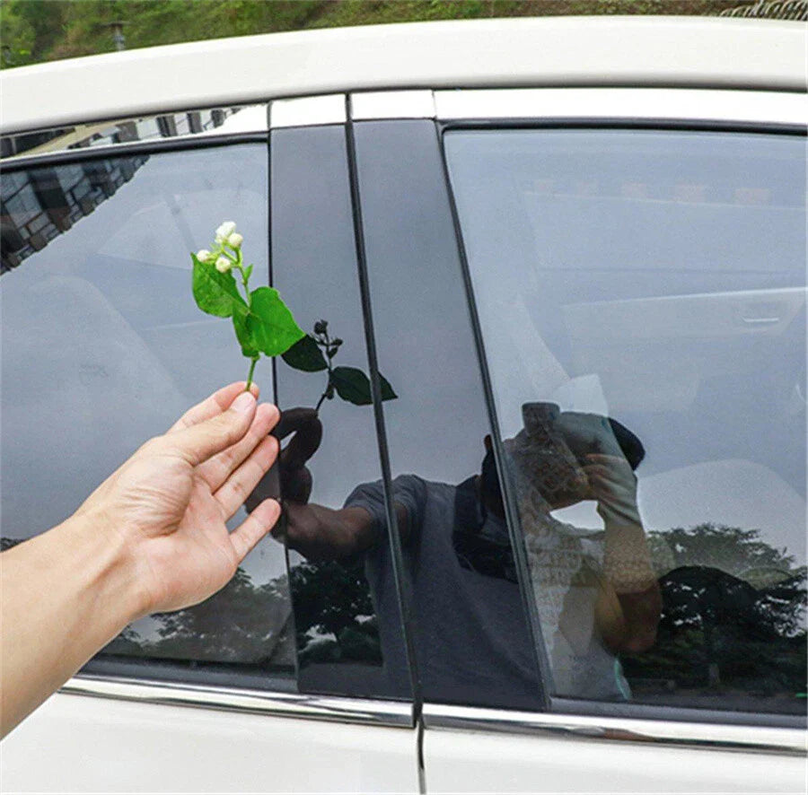 6 x Window Pillar Post Covers for Honda CR-V (2007-2011)