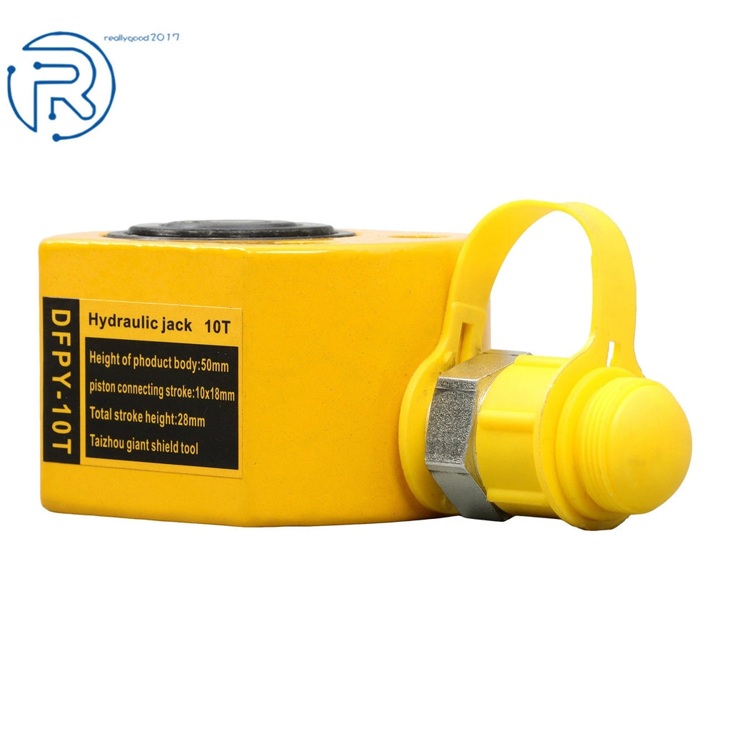 10T Hydraulic Cylinder Low Profile Ram Jack for Multi-Section Lifting