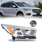 Headlight for Ford Escape (2017–2019) Halogen Passenger Side