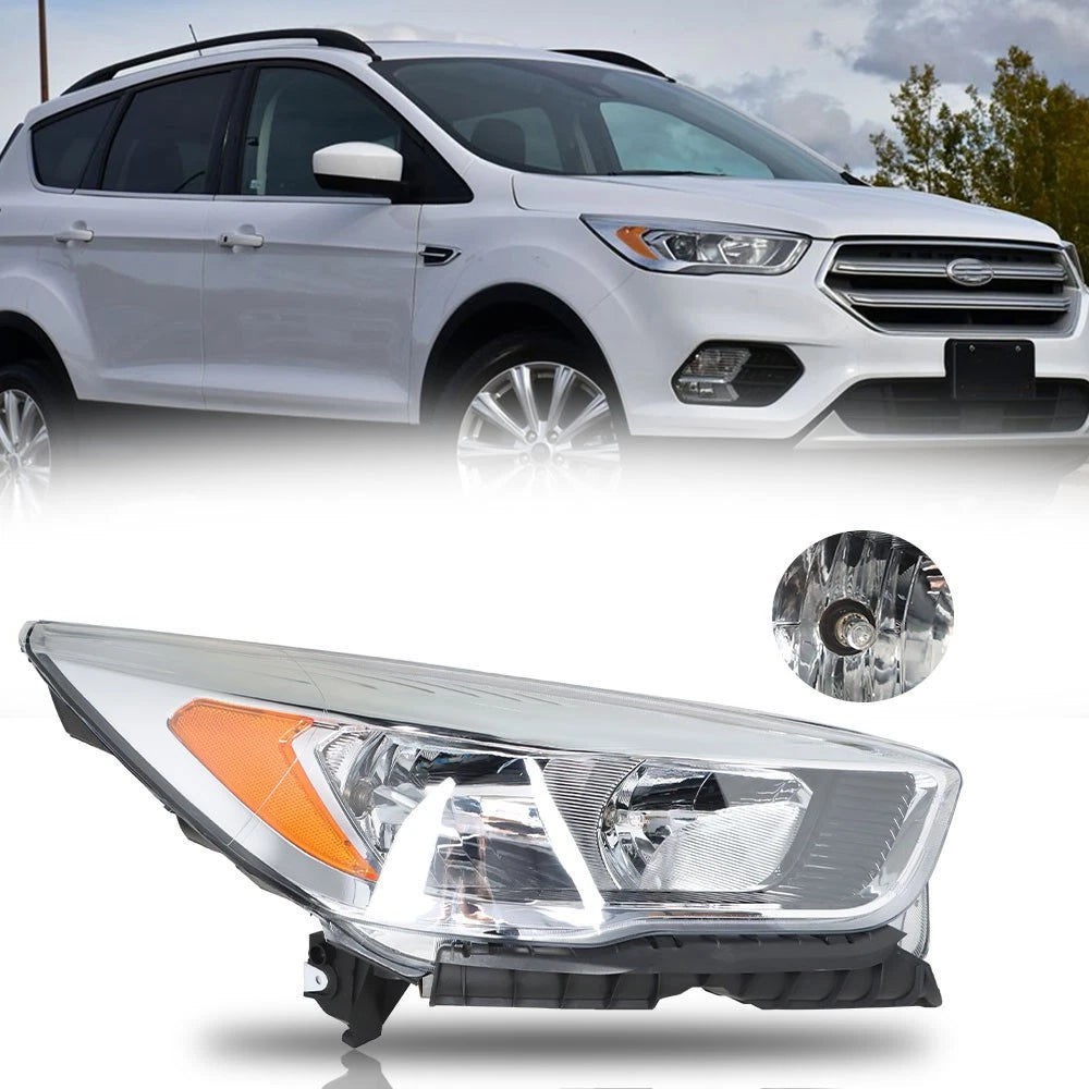 Headlight for Ford Escape (2017–2019) Halogen Passenger Side