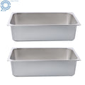 2 Deep Hotel Pans for Steam Table (6 Inch, Anti-Jam, Stainless Steel)