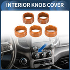 AC Media Volume Switch Knob Cover Ring for Dodge RAM 2018-2022 - 5 Pcs