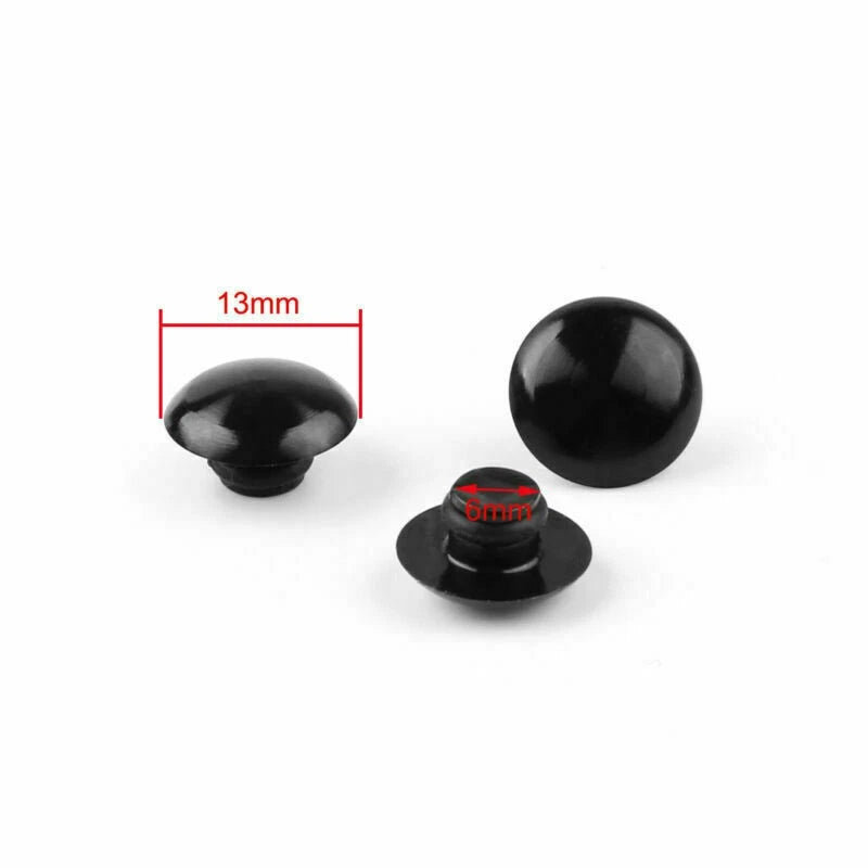 10x Schutzkappen for Motorrad M8 (GE Schwarz)