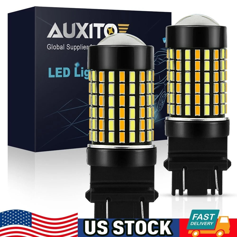 3157 Switchback Amber White LED Turn Signal Lights for AUXITO