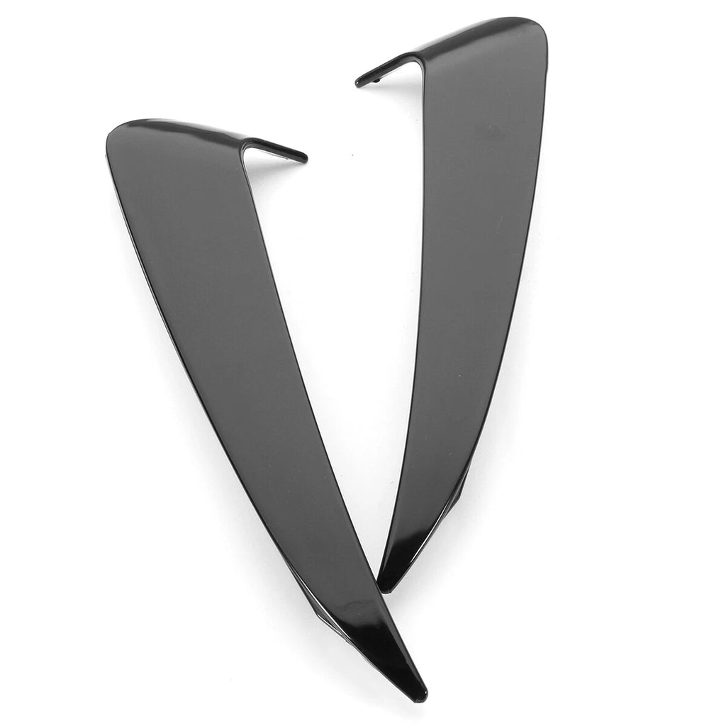 Gloss Black Rear Bumper Spoiler Canard Air Vent Cover Trim for Benz W205 (2015–2021)