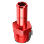 3/4" NPT Male Straight to 3/4" Hose Barb Nipple Fitting - Red Aluminum