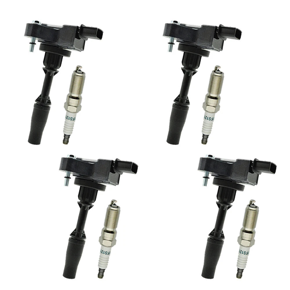 Set of 4 Ignition Coils & Iridium Spark Plugs for Chevy Camaro Malibu (2013–2021) UF680