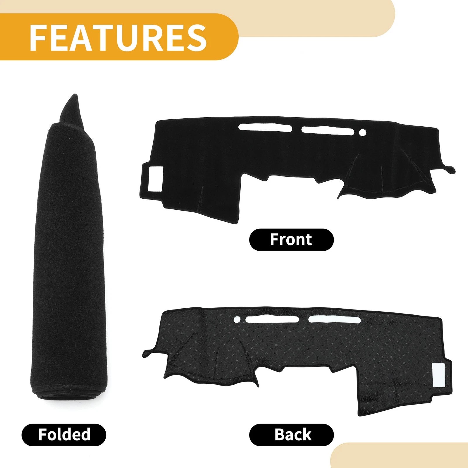 Dashboard Cover for Toyota Hilux 150 Series SR SR5 (2005–2015) Black