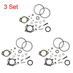 Set of 3 Carburetor Gasket Overhaul Kit for Briggs (492495, 493762, 498260)