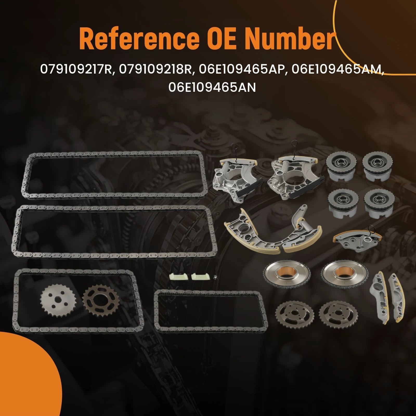 Engine Timing Chain Kit for Audi S5 Quattro 4.2L CAUA (2007–2012) 079109217R