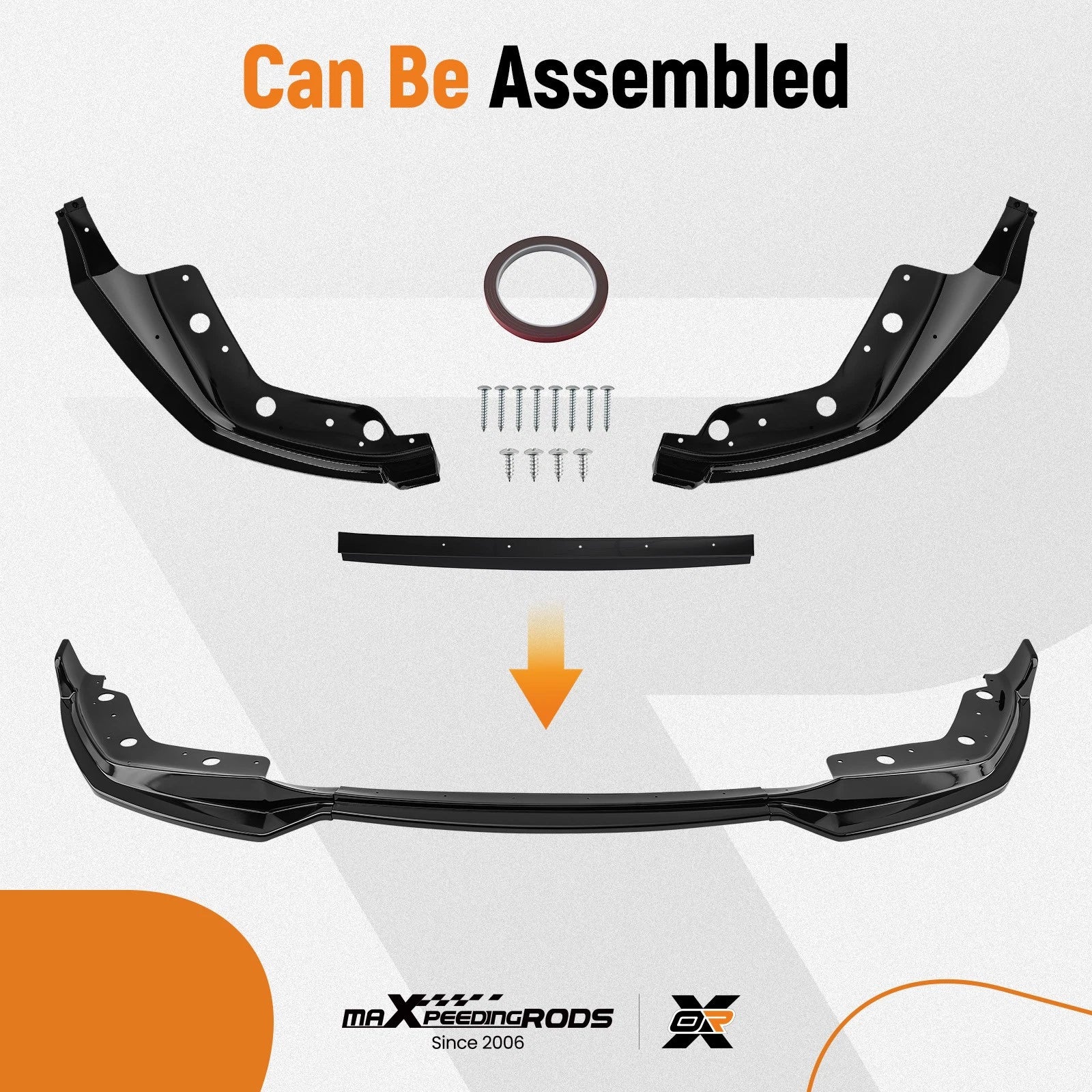 Bumper Lip Spoiler Kit for BMW G20 G21 330i M Sport (2019–2021) Black