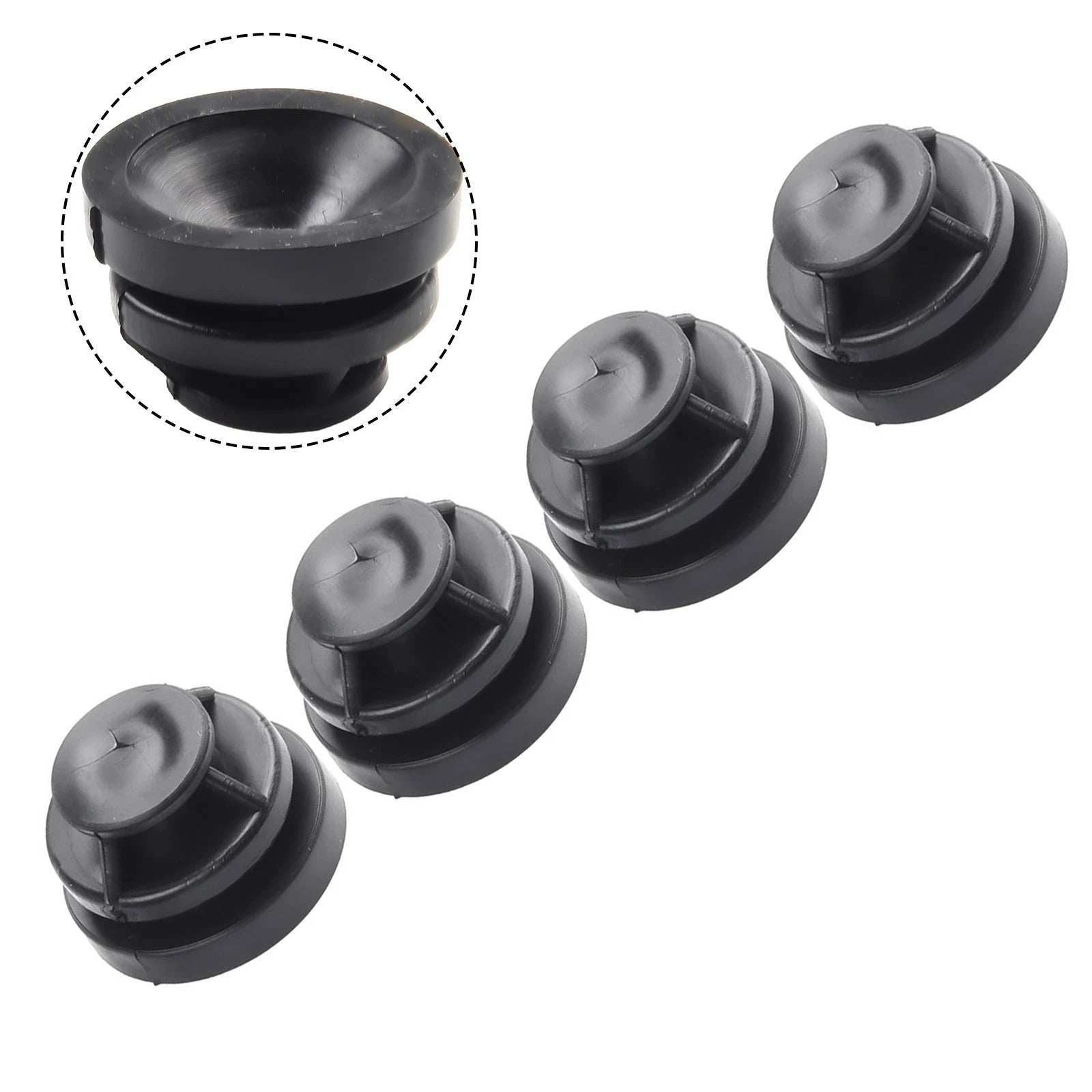 Set of 4 Rubber Engine Cover Mounts for Various Vehicles