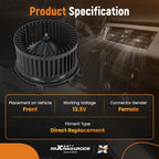 Blower Motor for GMC Sierra/Chevrolet Silverado 2500 3500 HD (2015–2019) 23487750