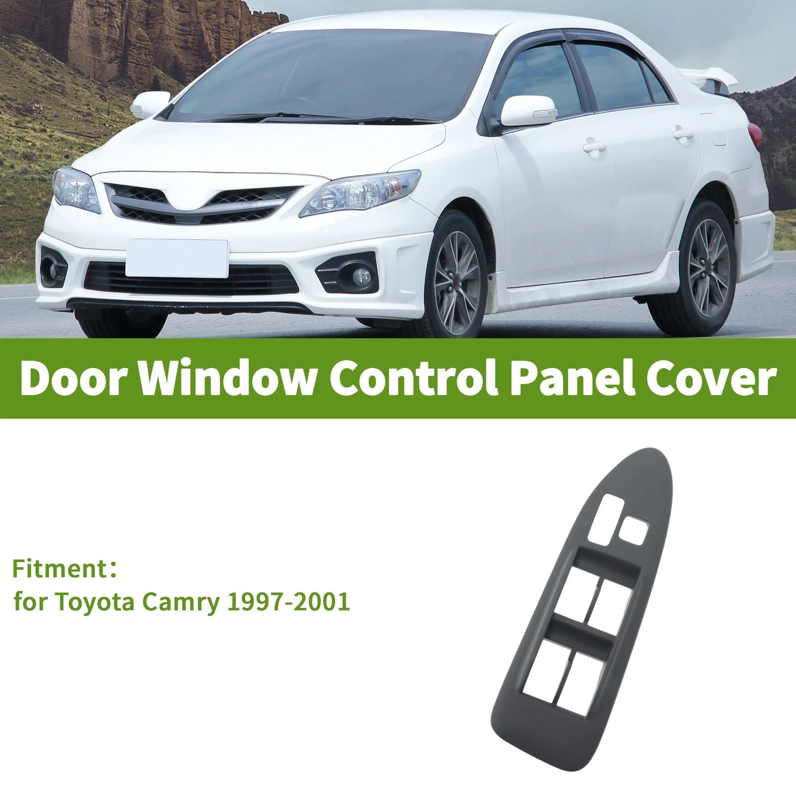 Left Side Window Switch Bezel Cover for Toyota Camry (1997–2001) No.74232AA030B0