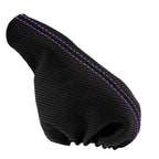 E Brake Boot for Honda Prelude (1997–2001) Carbon Fiber Black Purple Stitch