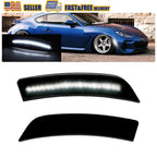 2X Smoked Lens White Full LED Side Marker Lights for Subaru BRZ, Toyota GR86 (2022–2023)