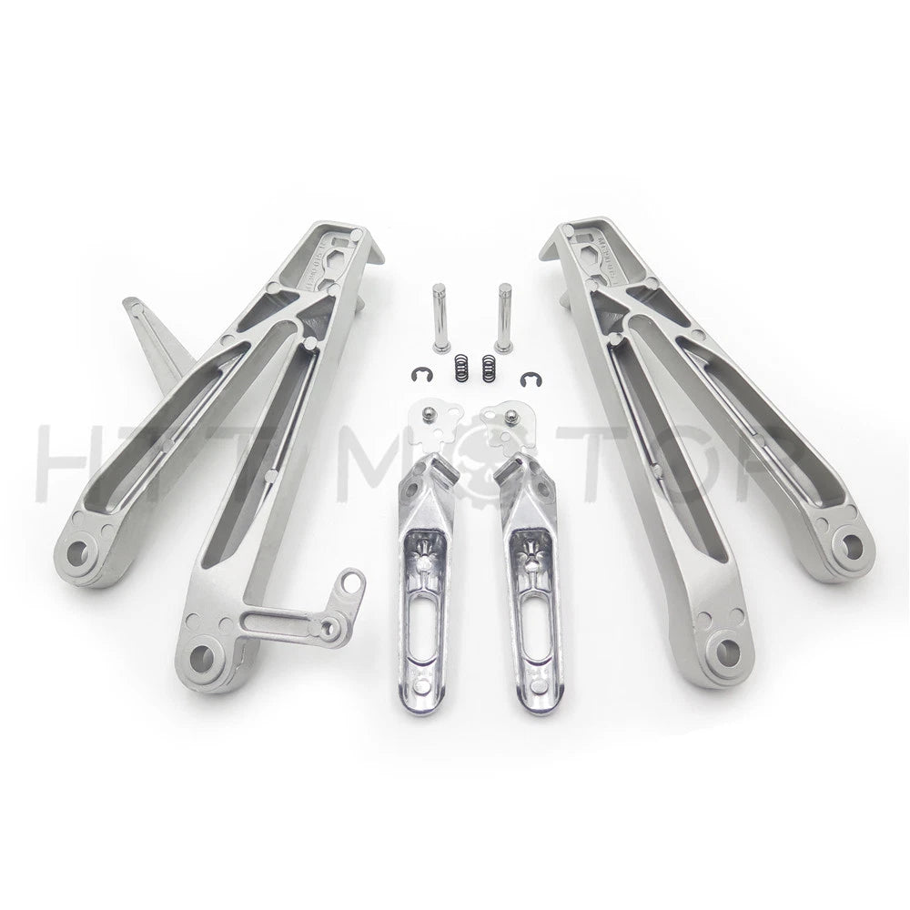 Set of 2 Rear Passenger Footrest Pegs Bracket for Honda CBR1000RR (2004–2007)