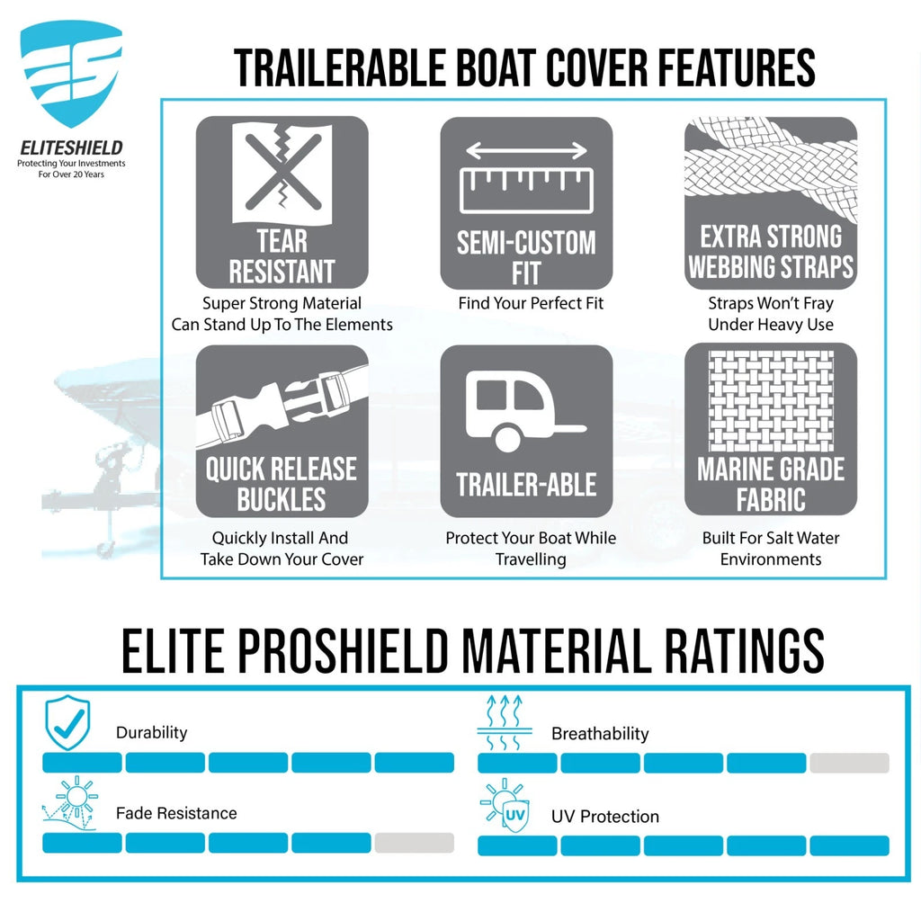Trailerable Storage Cover for Alumacraft Pro 185