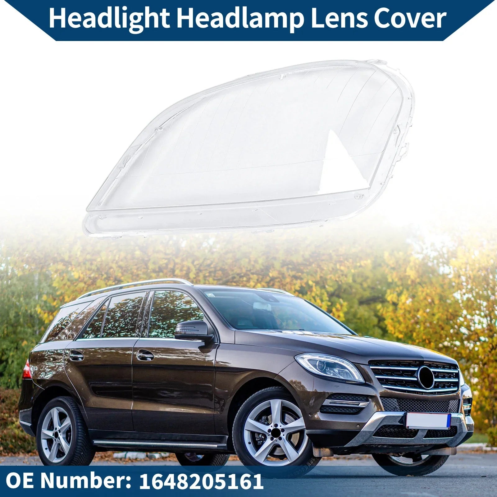 Front Left Headlight Lens Cover for Mercedes-Benz ML350 (2006-2011)