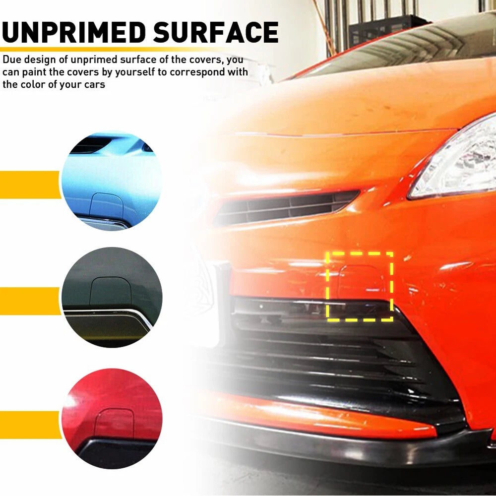 Set of 2 Tow Hook Eye Cap Covers for Toyota Prius (2012-2015)