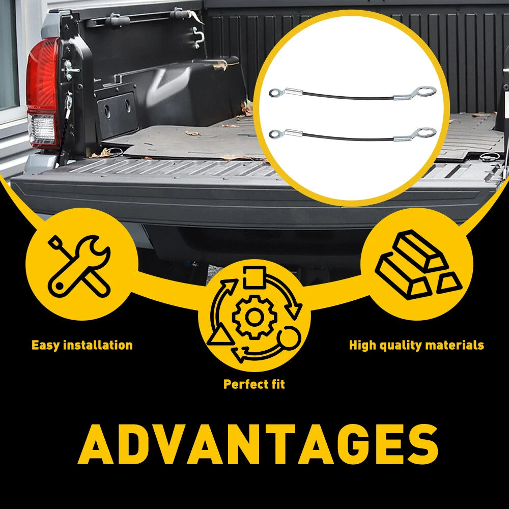 Set of 2 Tailgate Cable Assembly for Toyota Tacoma (2005–2015)