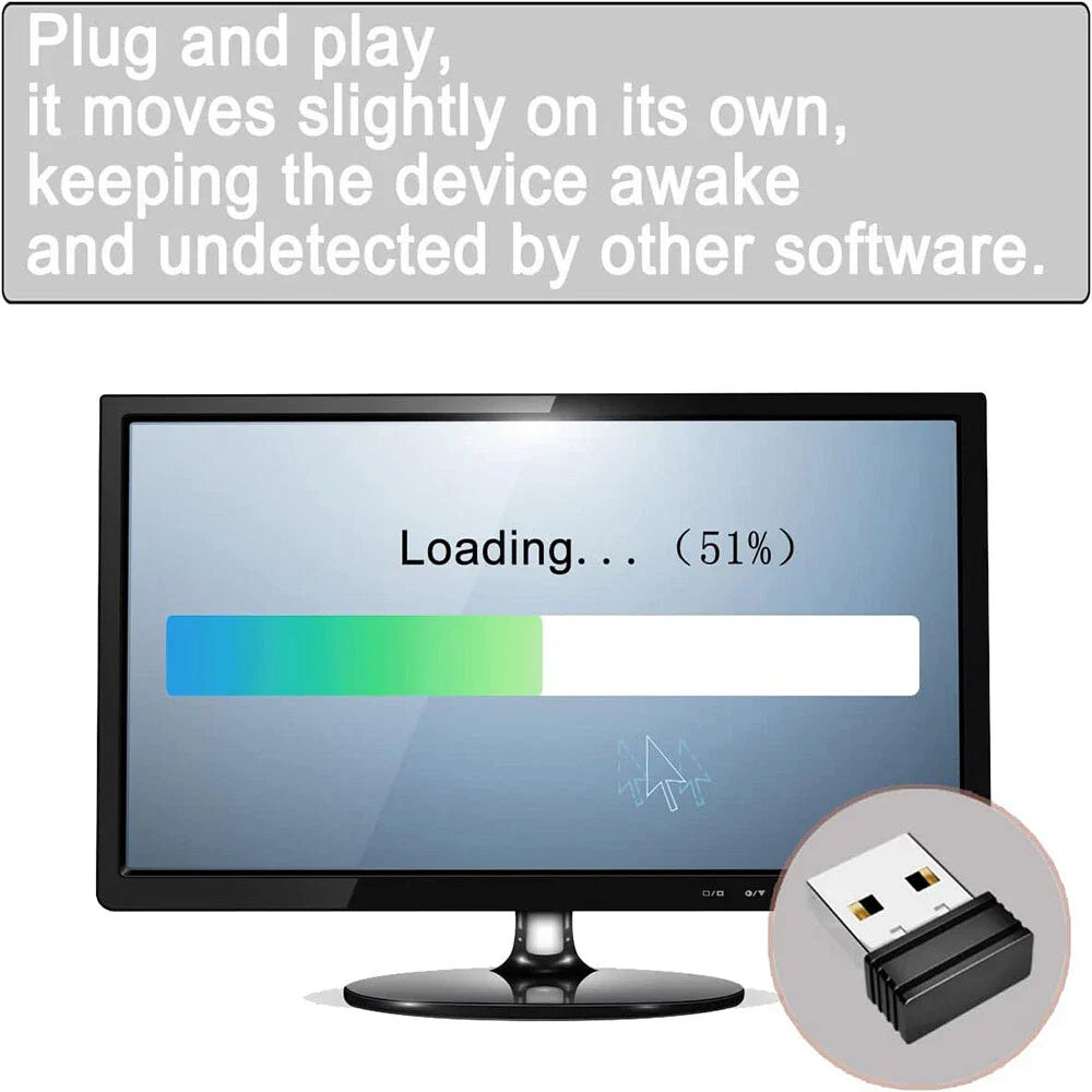 Mouse Jiggler Device, Undetectable Auto Clicker for PC & Laptop