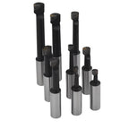 Set of 9 Carbide Tipped Boring Bars for Lathe Tool (1/2" Shank)