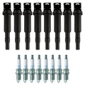 Set of 8 Ignition Coils & NGK V-Power Spark Plugs for BMW E70 X5 4.8 V8 (2007–2010)