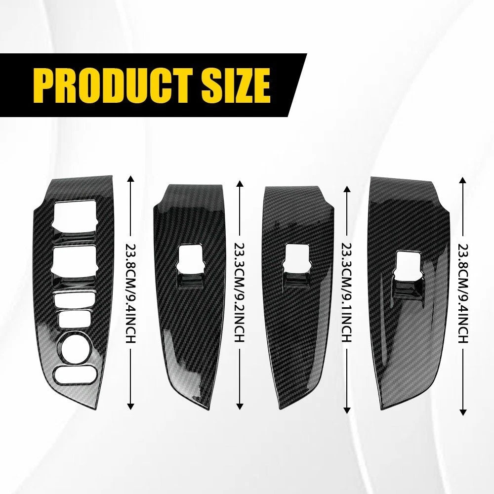 Carbon Fiber Look Inner Window Switch Panel Cover for Honda Accord (2018–2022)