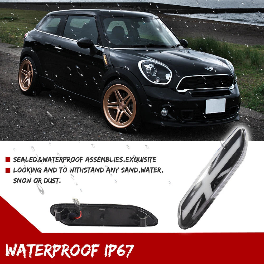 Amber LED Front Side Marker Lights for Mini Cooper R60 R61 (2011–2016)