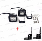 2X Cree LED Fog Lamps with Mounting Brackets for Ford F250 F350 F450 (1999–2016)