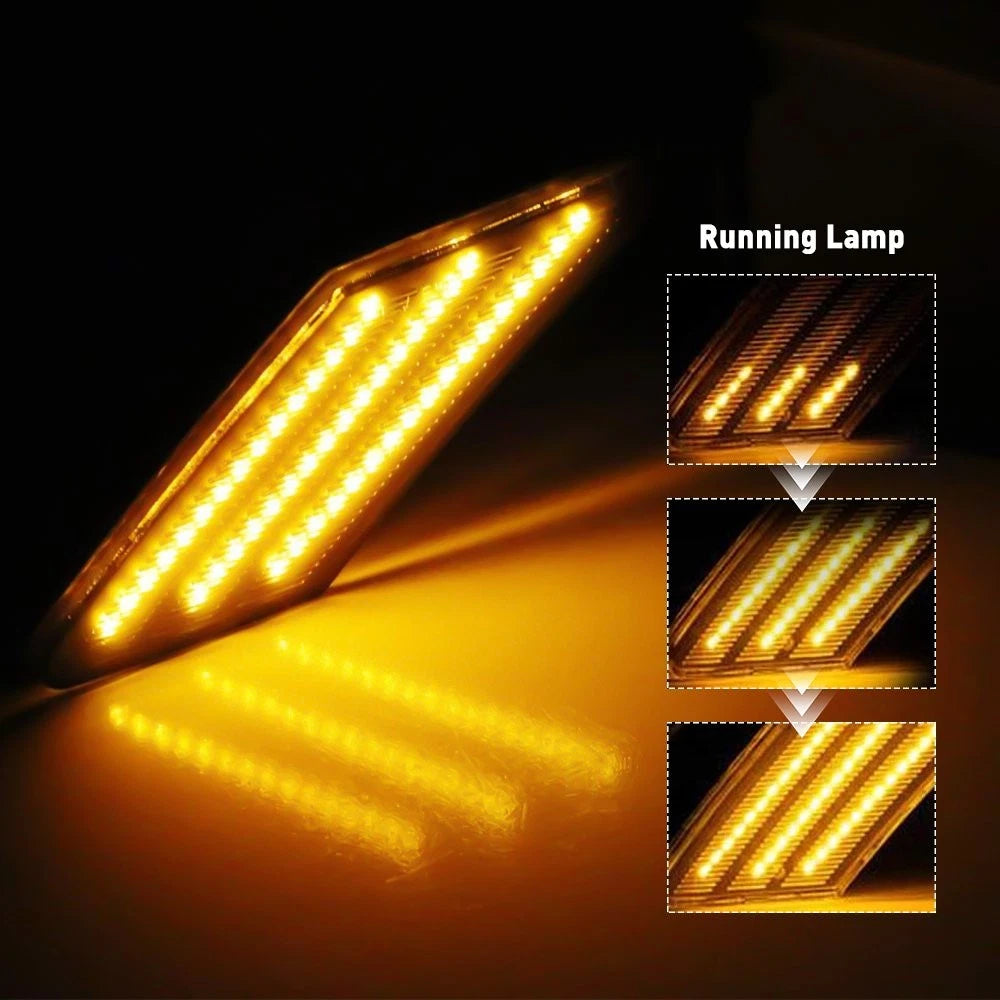 Set of 2 Smoke Amber LED Turn Signal Side Marker Lights for Subaru BRZ Scion FR-S (2013–2020)