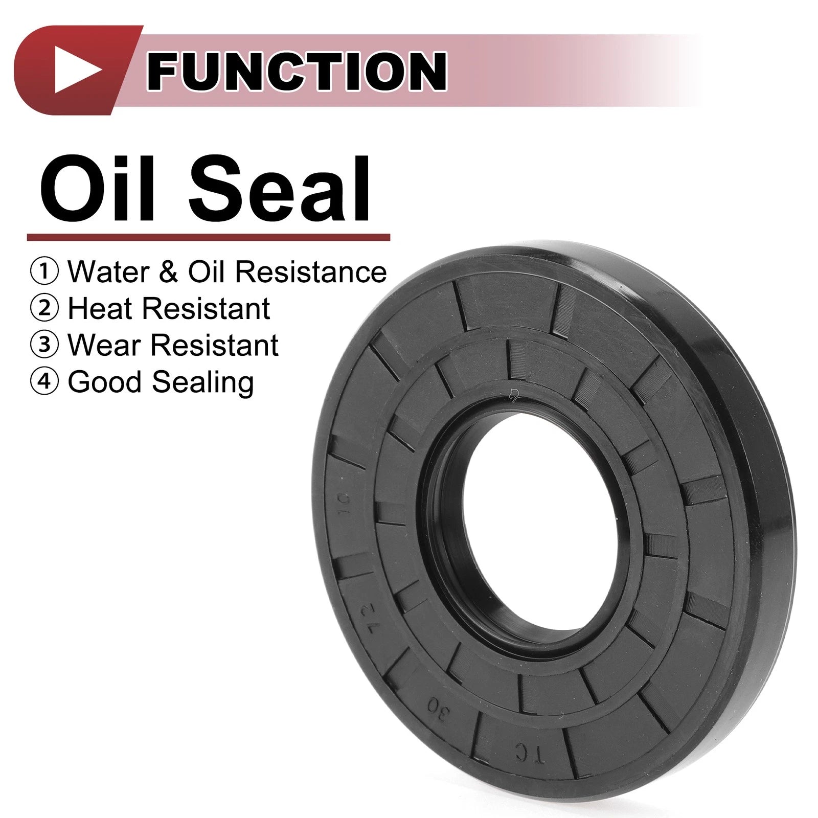 Set of 5 Rotary Shaft Oil Seals 30x72x10mm Nitrile Rubber for Various Models