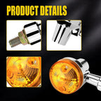Set of 4 Chrome Motorcycle Turn Signal Bullet Blinker Lights for Motorcycles