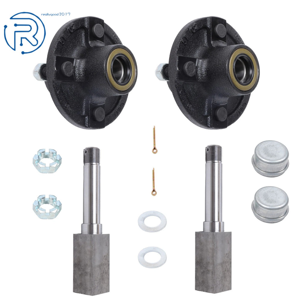 2X Trailer Hub Bearing Kit for 2000 lbs Axle (4 Lug, 4 on 4")