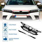 Front Hood Bumper Grille for Honda Civic (2016–2021) Rock Style with Hole