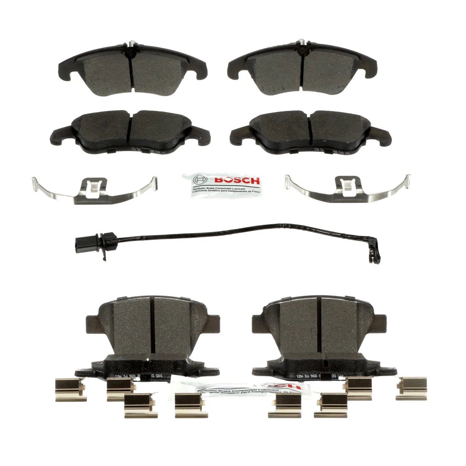 Bosch Blue Disc Brake Pad Kit for Audi A4 Sedan Turbocharged