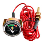 Oil Temperature Gauge 52mm for Cars Vans Trucks (12V-24V) Red Line 4.5m Cable