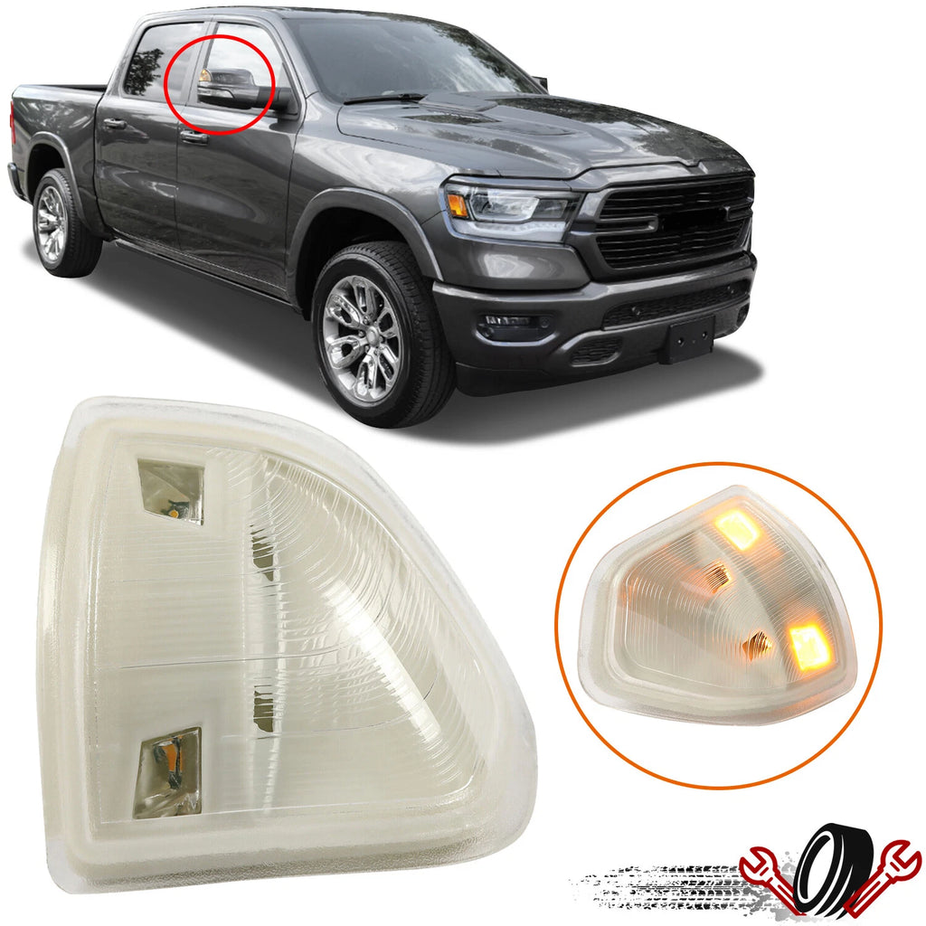 Right Side Mirror Turn Signal Light for Dodge Ram 1500 2500 (2010–2018)