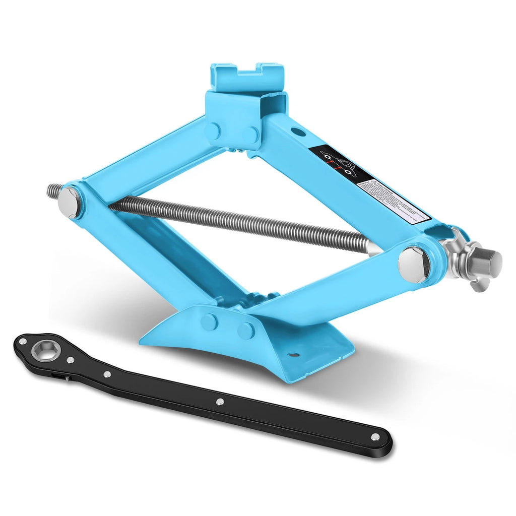 Hydraulic Lift Scissor Jack 12.6-17.3" 4409lbs Capacity w/Ratchet Wrench