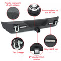 Powder Coated Front & Rear Bumper w/ D-Rings for Jeep Wrangler TJ YJ (1987–2006)