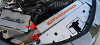 Brushed Front Header Plate with Orange C Fiber Vinyl for 2016–2020 Camaro