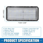 2 x White LED License Plate Lights for Toyota Land Cruiser (2016-2023)