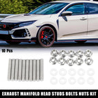 10 x Exhaust Manifold Bolt Studs for Honda Acura B C D F H K Series Engines